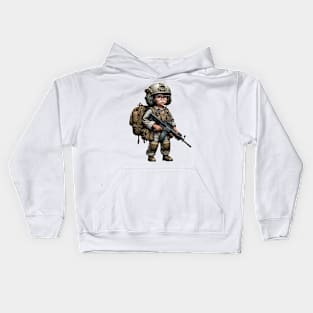 The Little Girl and a Gun Kids Hoodie